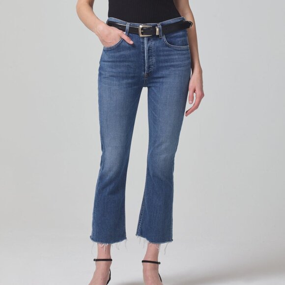 Citizens of Humanity Isola Cropped Boot in Lawless